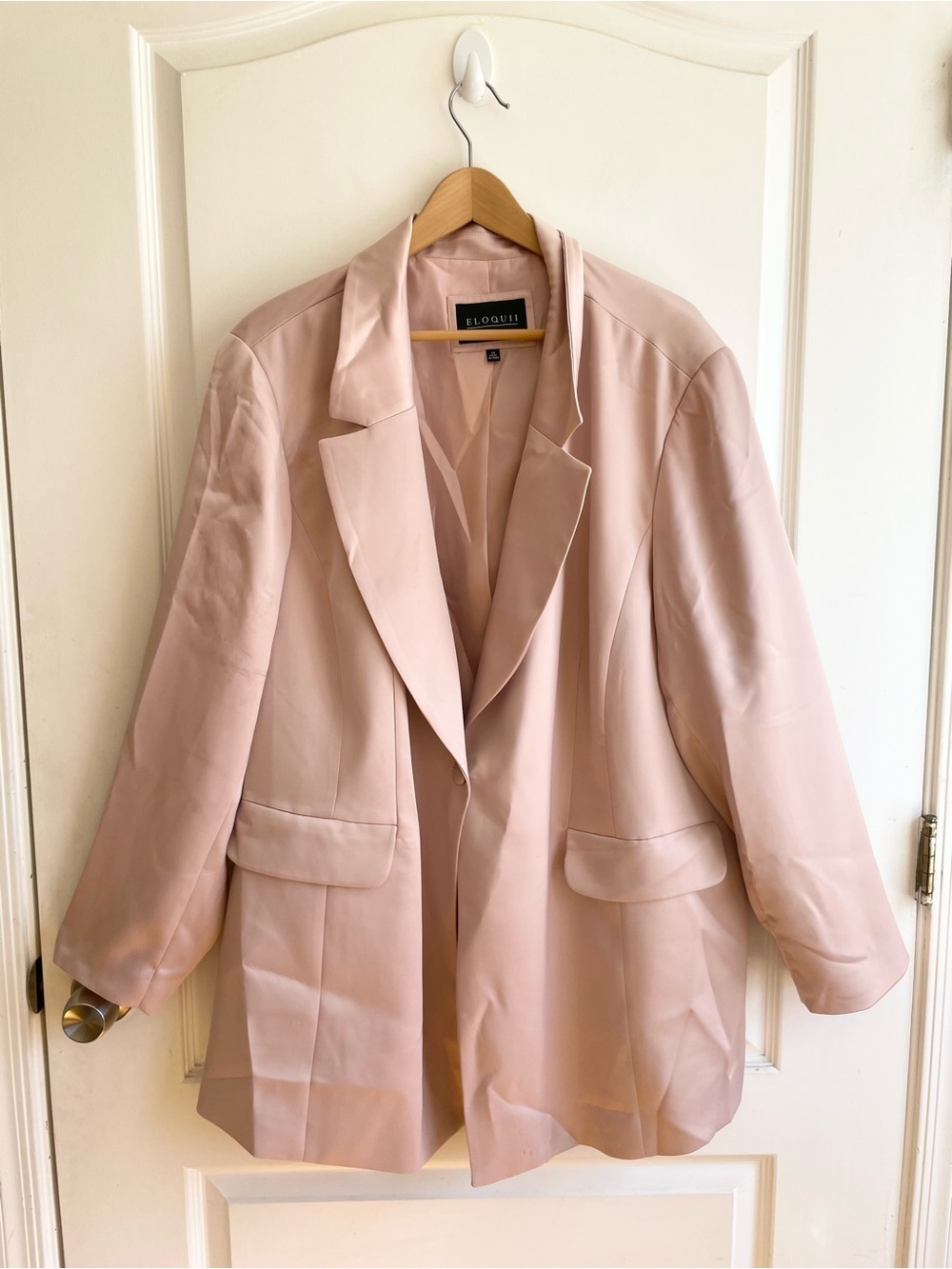 Eloquii Pink Satin Jacket Blazer Plus Size 26 Balletcore